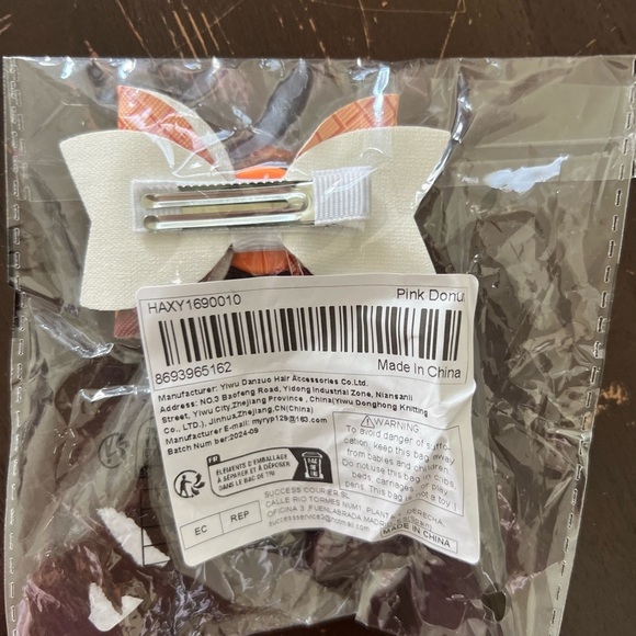 Adorable Bowknot Ice Cream Donut Hair Clip - Picture 4 of 4